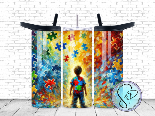 Autism Awareness - Puzzle Pieces - 20 oz