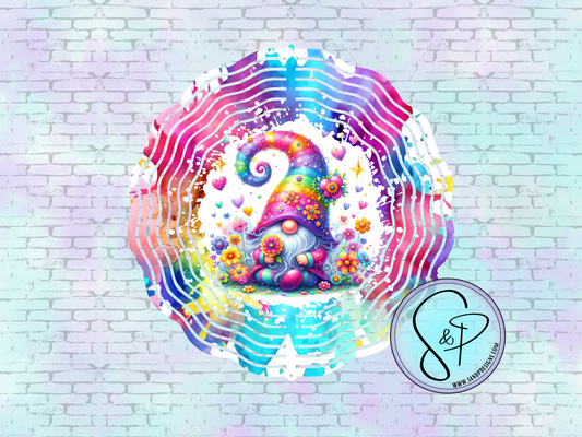 Rainbow Gnome - 8" Wind Spinner