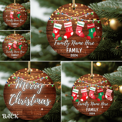 Stocking Lights Family Ornament