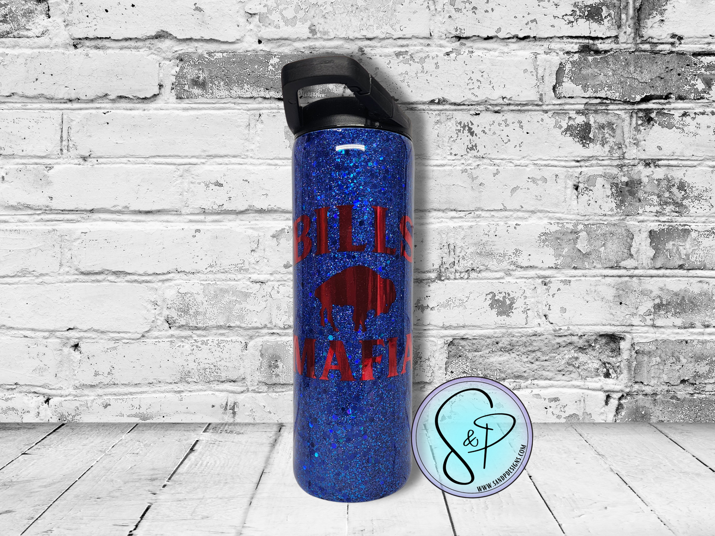 20 oz Epoxy - Mafia Blue glitter (duo) - EP2007
