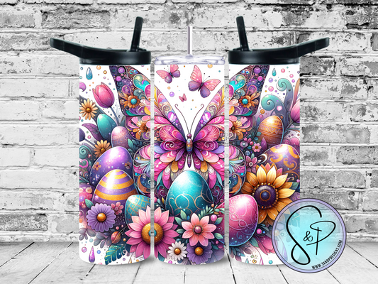 Easter eggs and butterfly  - 20 oz