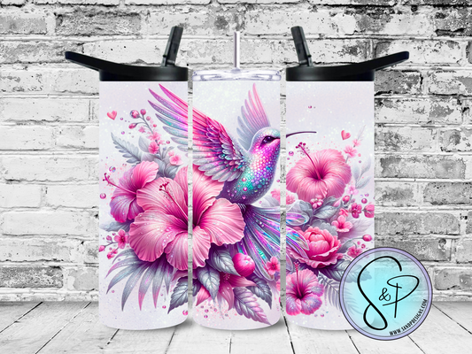 Pink/Purple Hummingbird - 20 oz