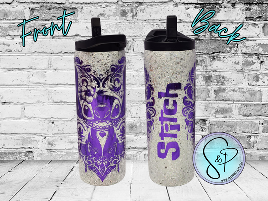 20 oz Epoxy DUO  - Character Purple w/ white glitter