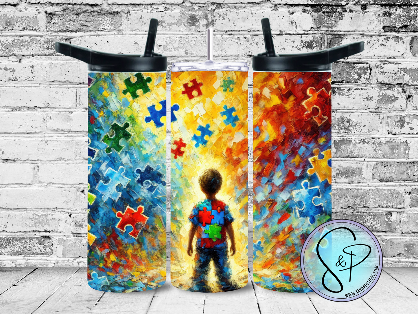 Autism Awareness - Puzzle Pieces - 20 oz