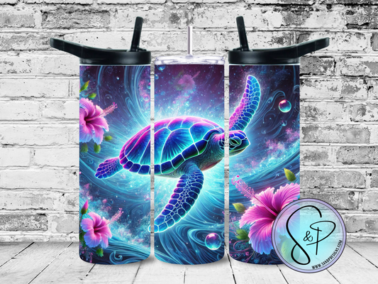 Neon Sea Turtle - 20 oz