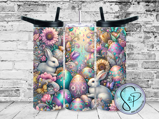 Glitter Eggs, bunnies and flowers- 20 oz