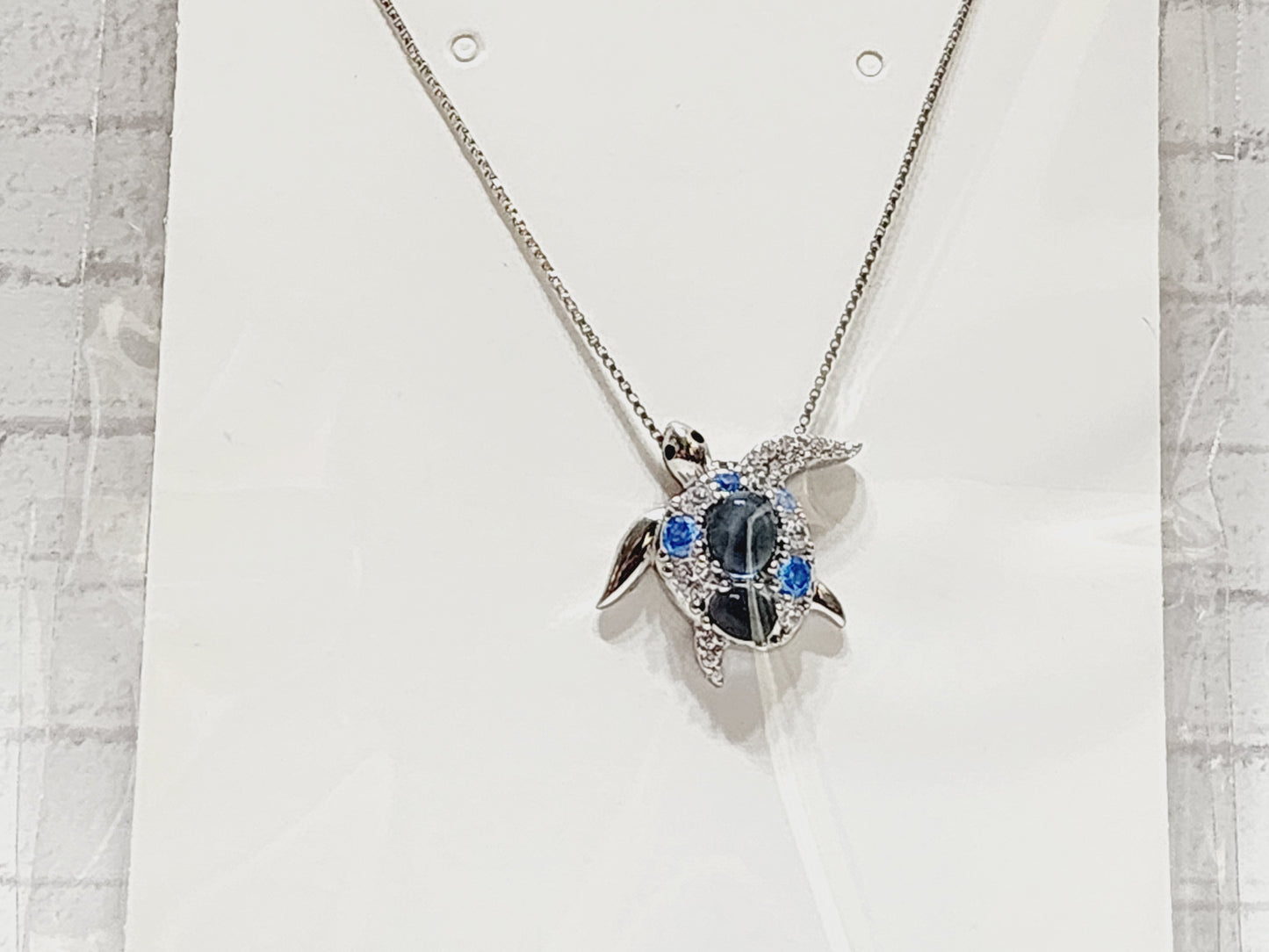 Necklace Sterling Silver - N02 Blue Turtle