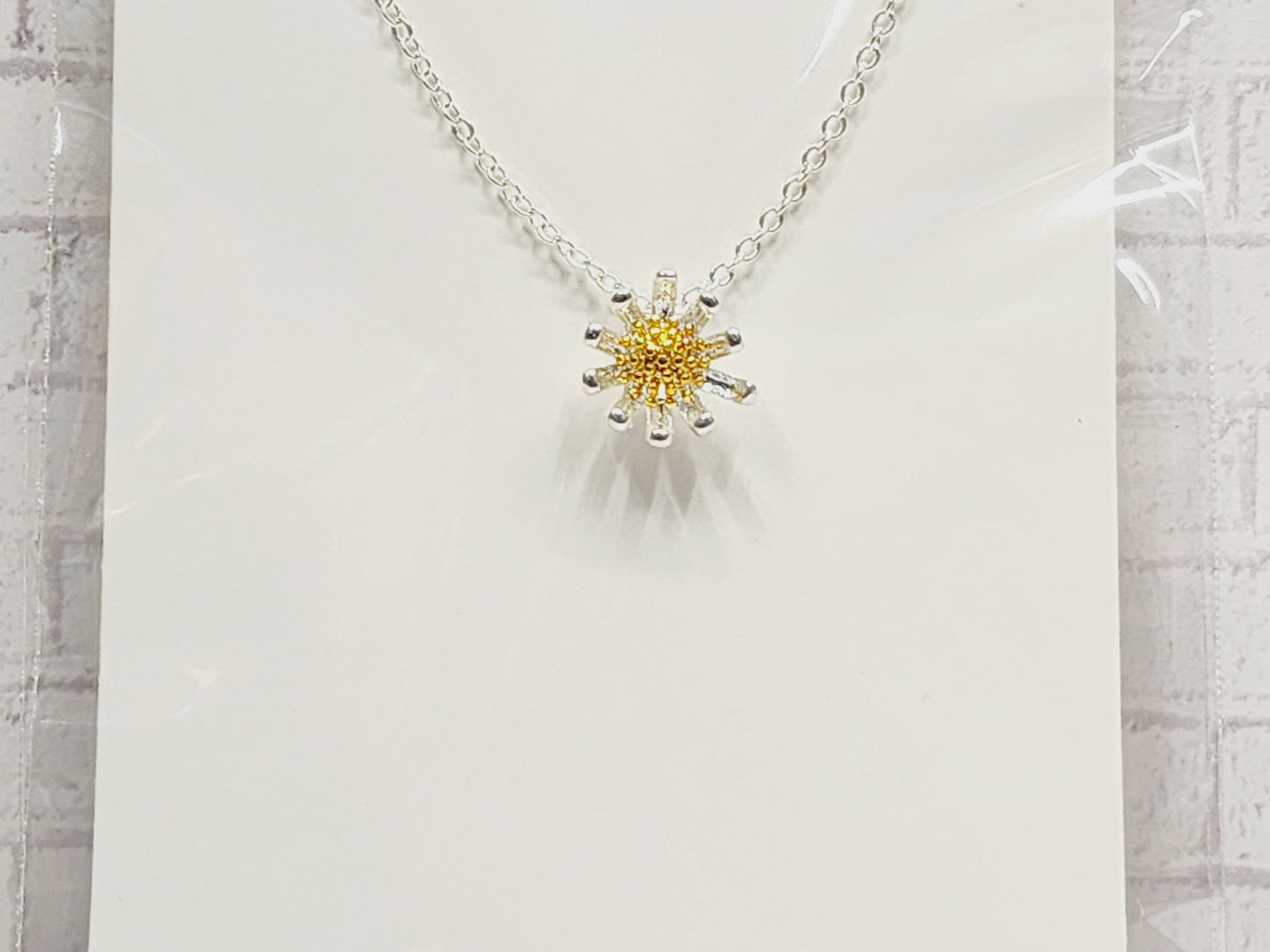 Necklace Sterling Silver - N10 Yellow Flower