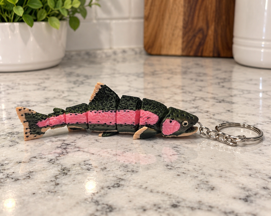 Rainbow Trout Fish Keychain