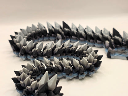 27" Crystal Dragon #4 - Gray/Blue Ombre Matte