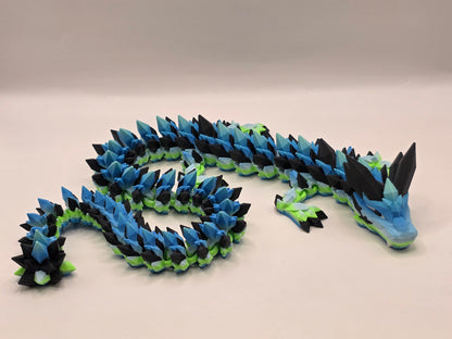 27" Crystal Dragon #7 - Blue/Green Ombre Matte