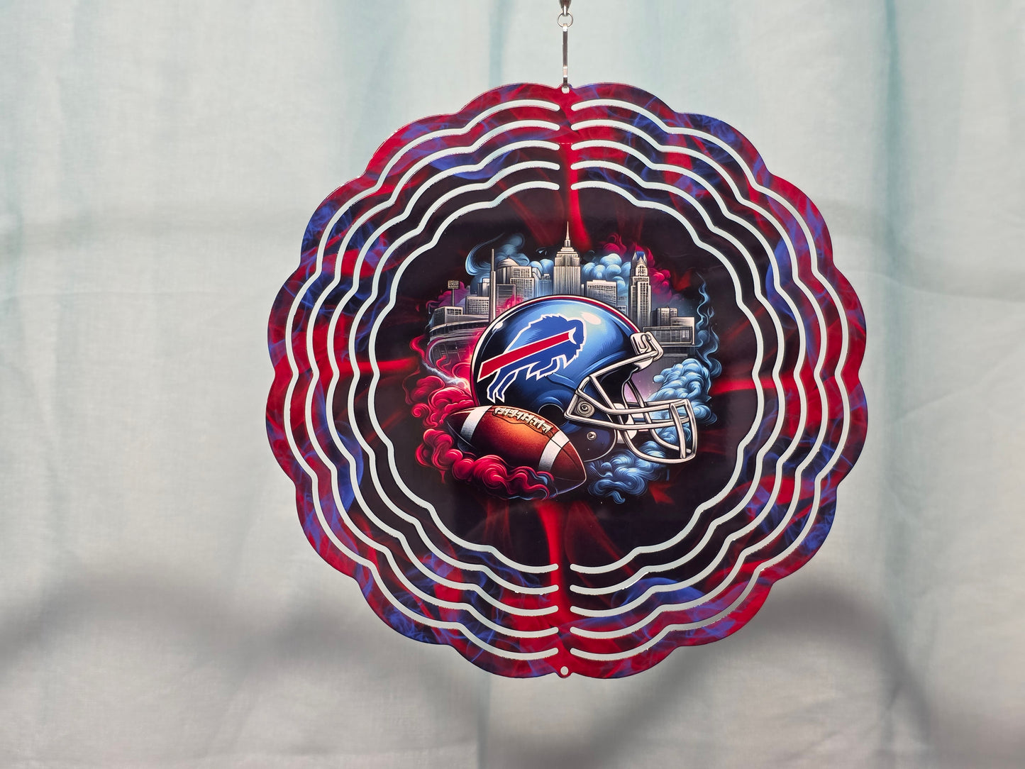 Buf Bil Black w/ Blue/Red Smoke - 8" WIND SPINNER