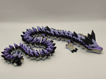 27" Crystal Dragon #3 - Purple /Silver Silk Ombre