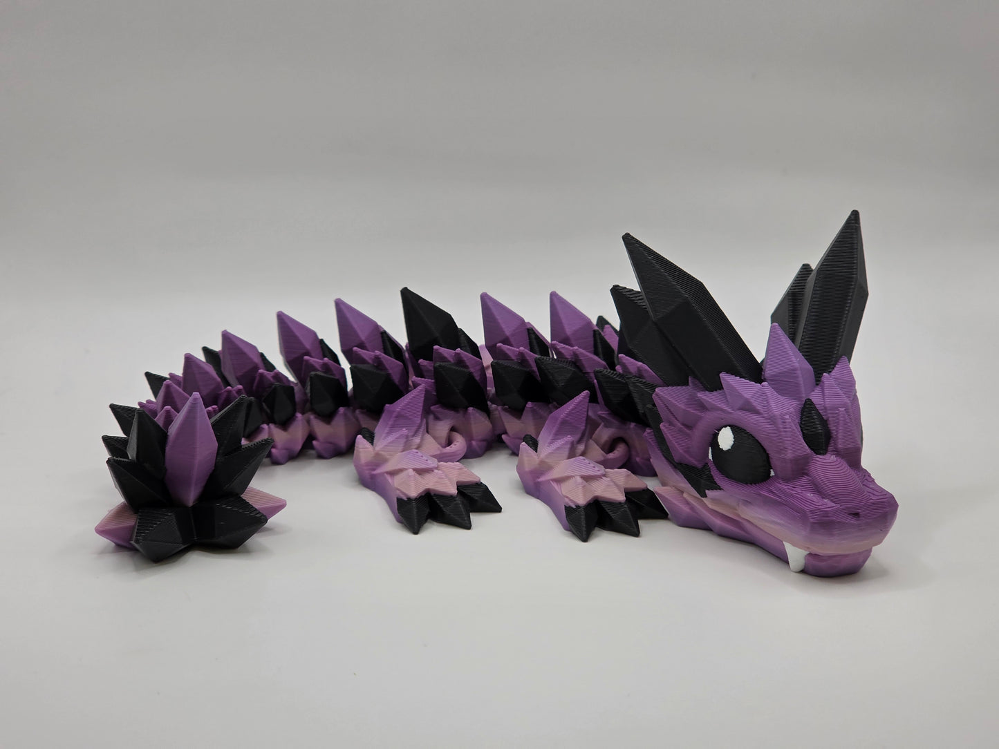 8" Matte Plum Crystal Dragon