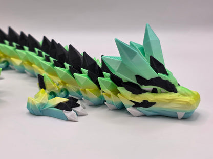 27" Crystal Dragon #2 - Green/Yellow Ombre Matte