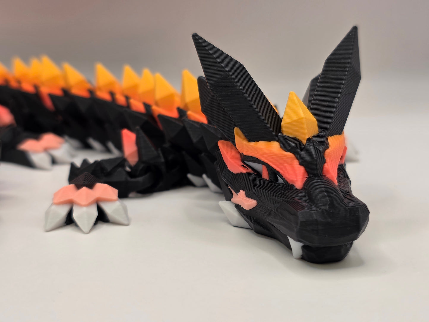 27" Crystal Dragon #9 - Orange Ombre Matte