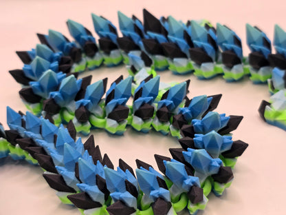 27" Crystal Dragon #7 - Blue/Green Ombre Matte