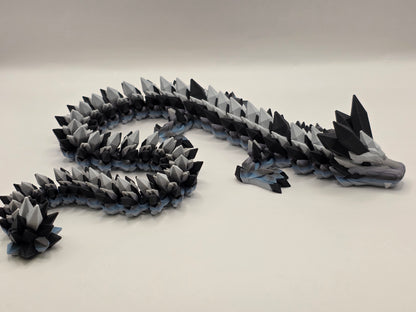 27" Crystal Dragon #4 - Gray/Blue Ombre Matte