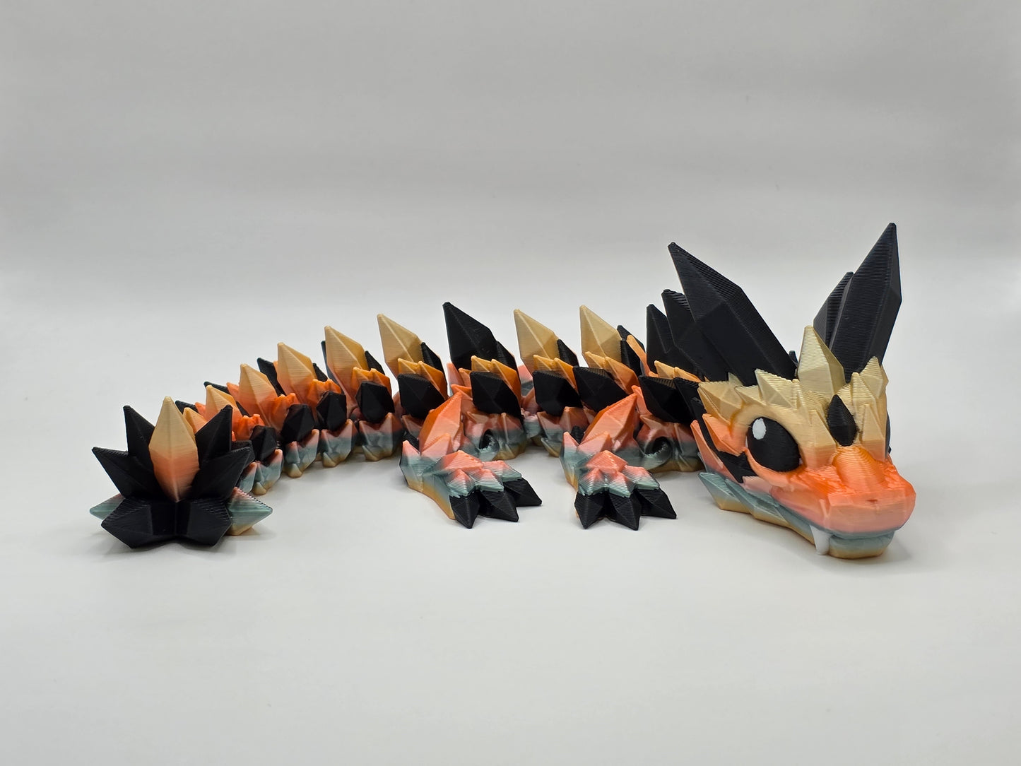 8" Silky Sunset Crystal Dragon