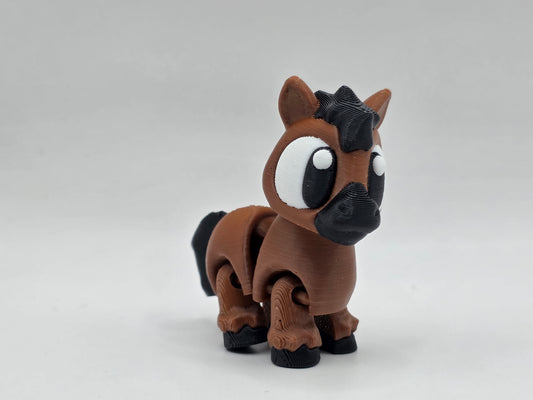 Horse - Black/Brown (keychain)
