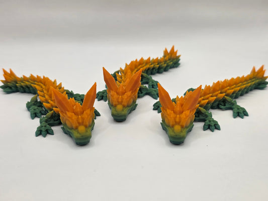 Crystal Dragon (Orange/Dark Green) - 3D POCKET PAL