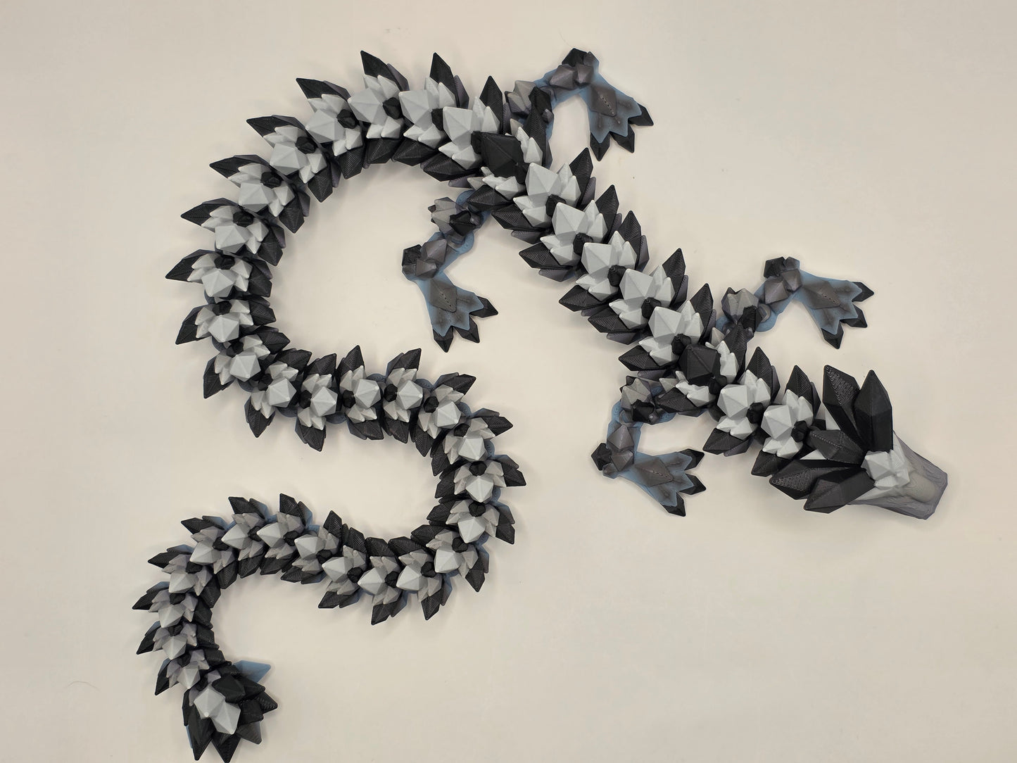27" Crystal Dragon #4 - Gray/Blue Ombre Matte