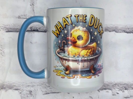 What the DUCK! (Light Blue) - 15 oz MUG
