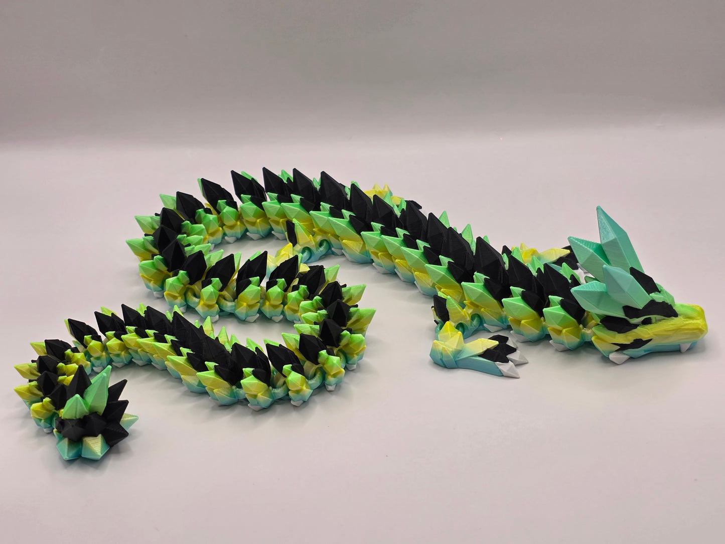 27" Crystal Dragon #2 - Green/Yellow Ombre Matte