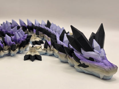 27" Crystal Dragon #3 - Purple /Silver Silk Ombre