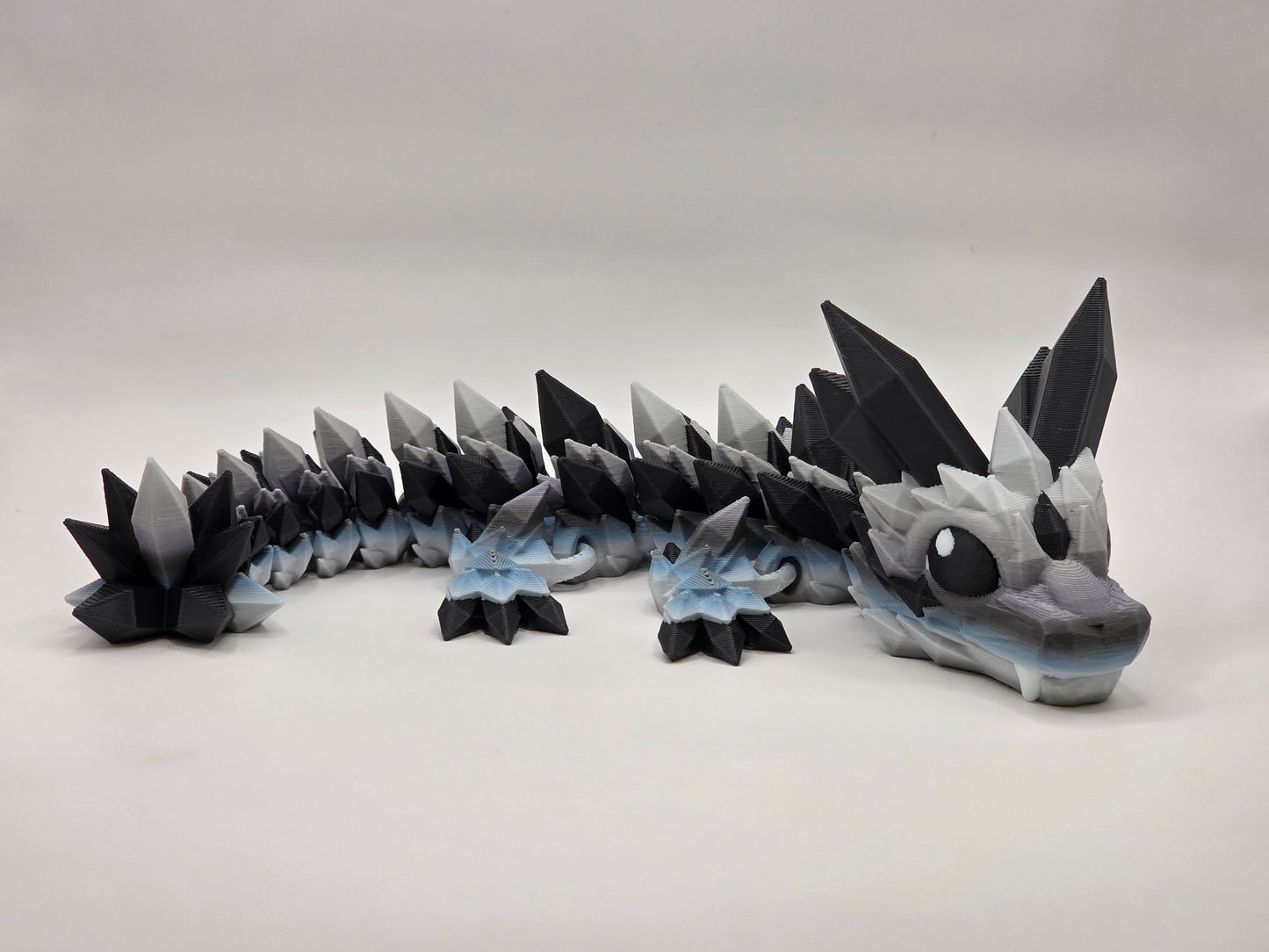 8" Matte Stone Crystal Dragon