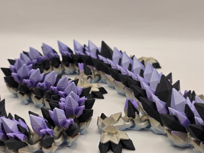 27" Crystal Dragon #3 - Purple /Silver Silk Ombre