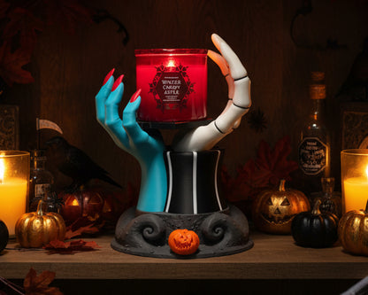 Skeleton Hands Candle Holder