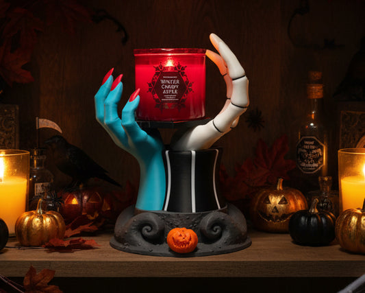 Skeleton Hands Candle Holder