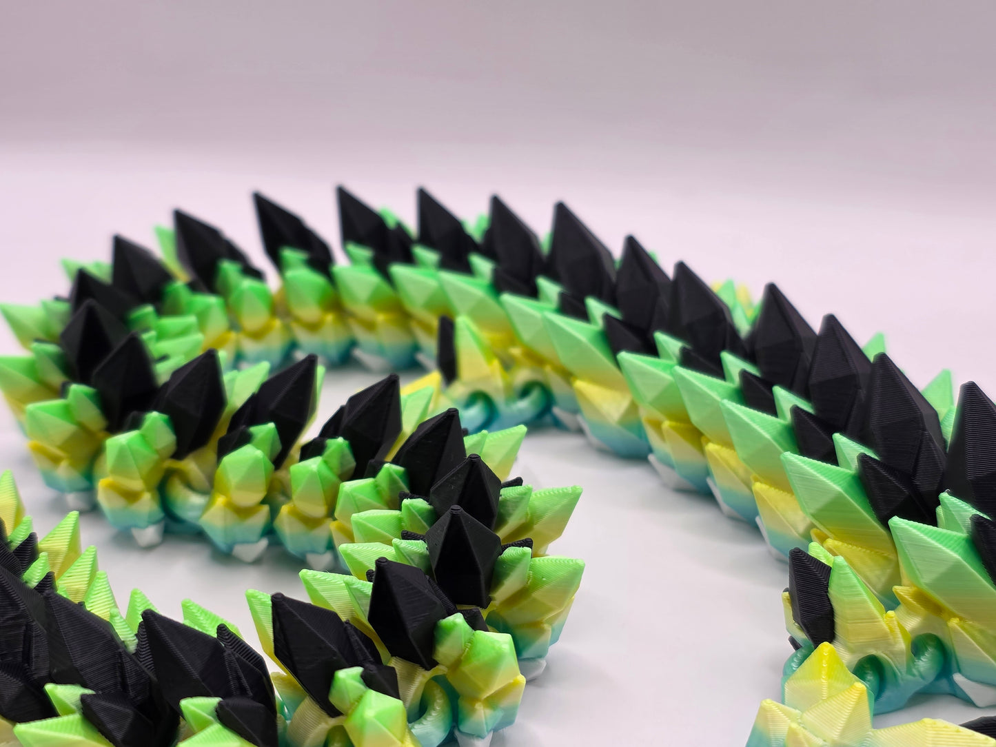27" Crystal Dragon #2 - Green/Yellow Ombre Matte