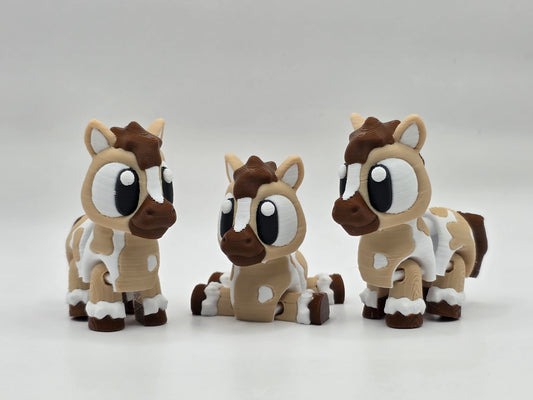 Horse - Tan/Brown Spots (keychain) - POCKET PAL