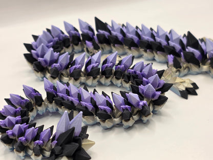 27" Crystal Dragon #3 - Purple /Silver Silk Ombre
